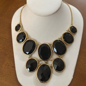 Kate Spade black/gold Pebbles Statement Necklace with bag.  Like new.
